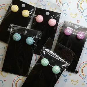 Pastel Colors M&M Post Back Earrings Easter Fun Colors